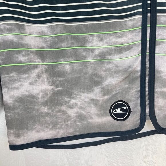 O'neill Board Shorts Mens 36 Swim Trunk Surf Beach Blue Gray Lightweight - Picture 2 of 14